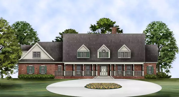 image of 2 story colonial house plan 6145